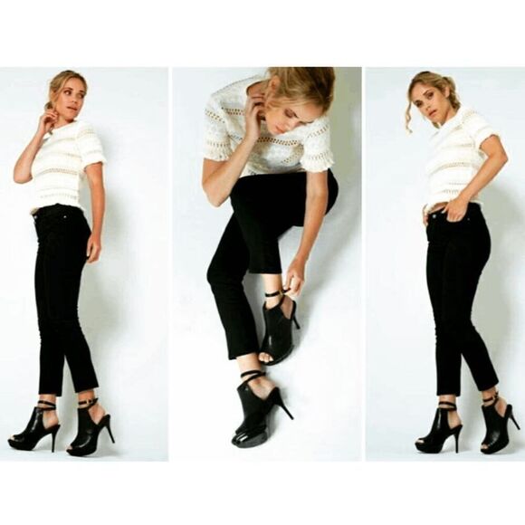 ILENE BERG Samara Black Leather Booties Comfortable High Heels SIZE 8 NEW IN BOX - Picture 14 of 17